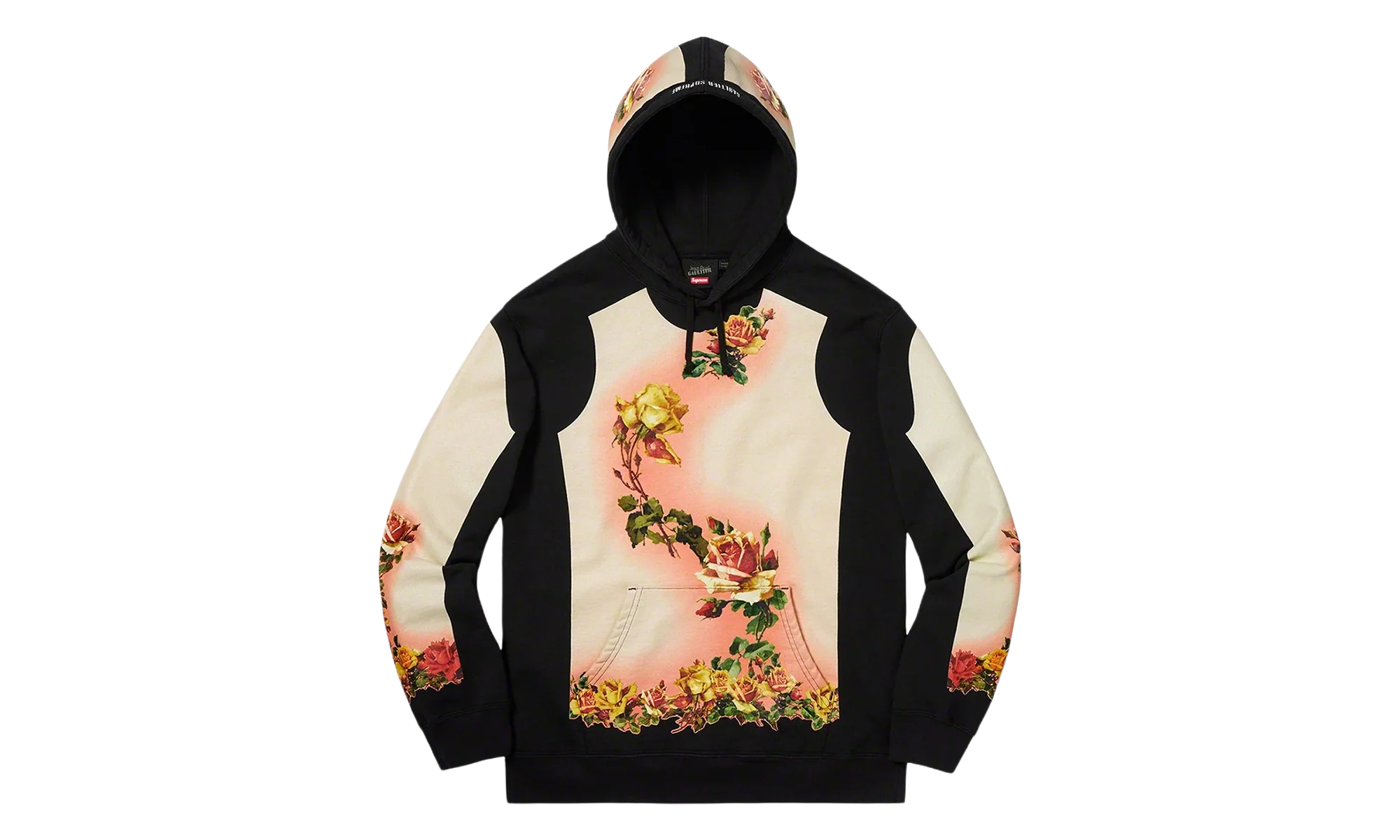 Jean Paul Gaultier® Floral Print Hoodie "SS19 - Black" SU26927
