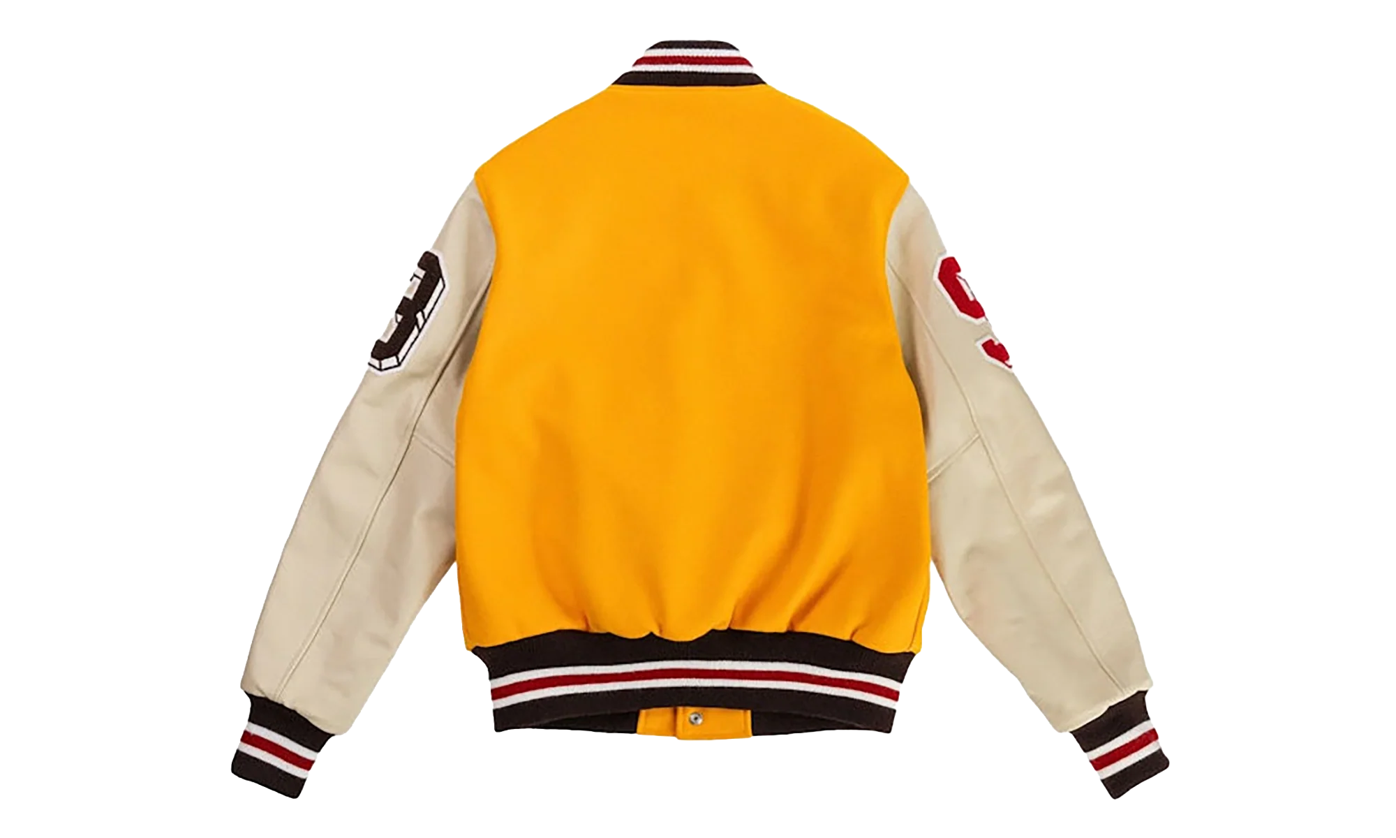 EE VARSITY LETTERMAN WOOL/LEATHER JACKET "Yellow/Red" EE829