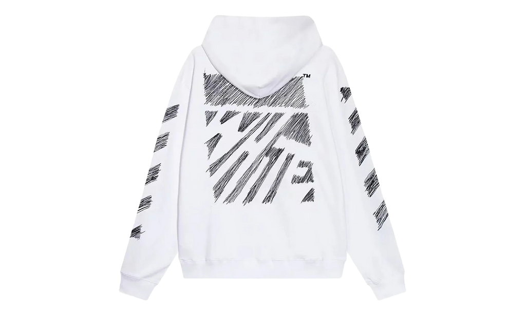 Scribble Boxy Hoodie "White" OMBB110S23FLE0050110