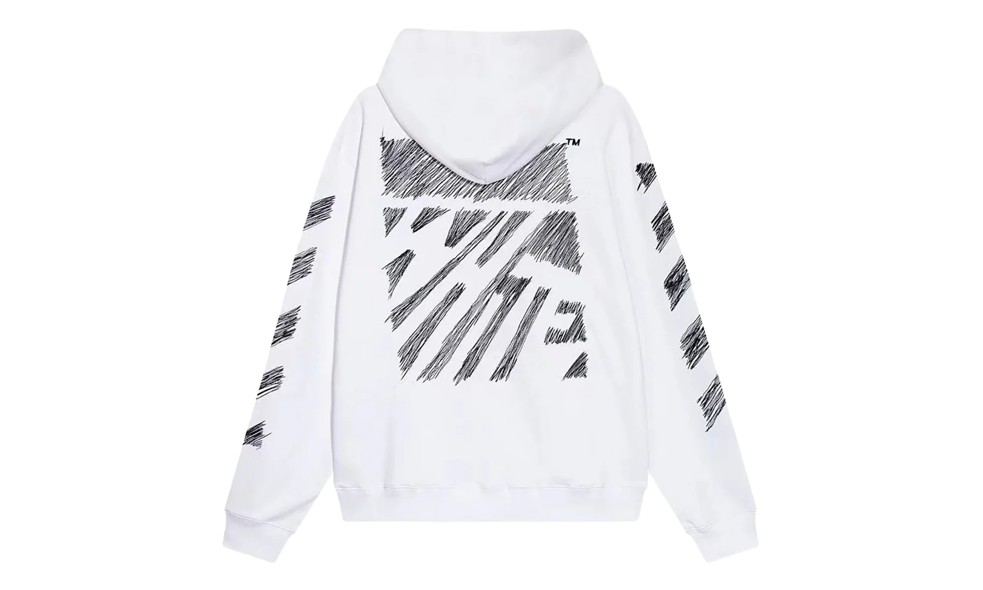 Scribble Boxy Hoodie "White" OMBB110S23FLE0050110
