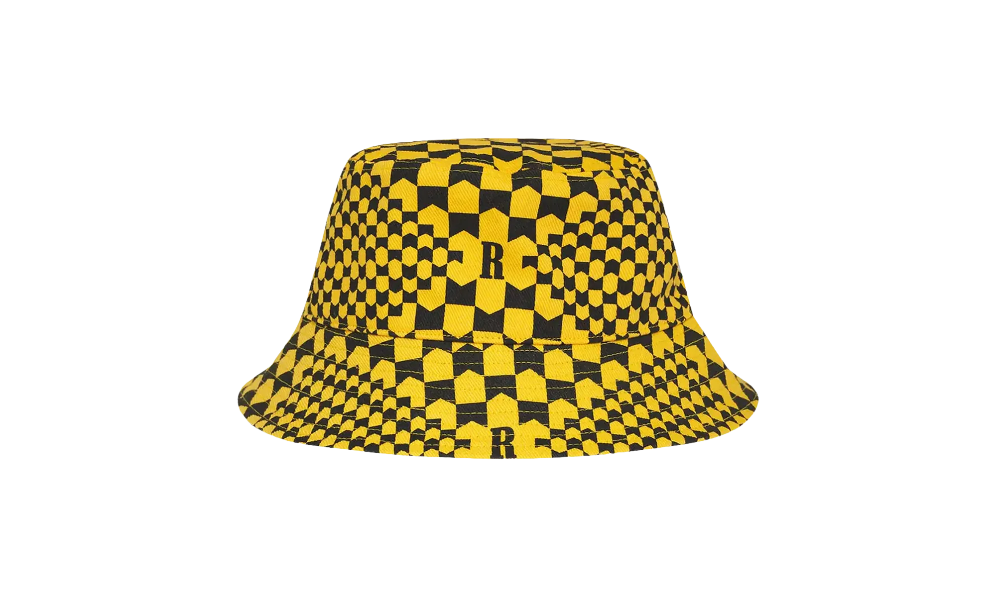 Checkered Monogram Bucket Hat "Yellow/Black" FW22HA06012981