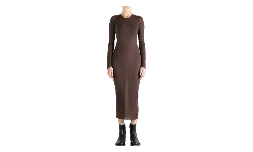 Rib Long-Sleeve Dress WMNS "Macassar" RP01F6546 RC 53