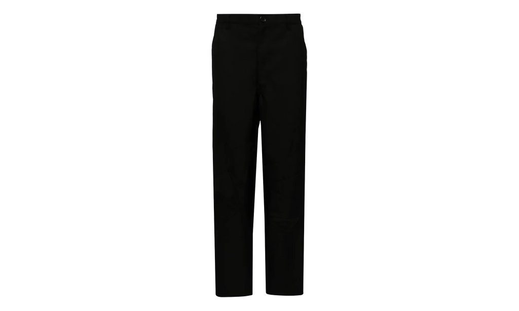 Wool Polyester Plain Gabardine Pants "Black" FN P004 051