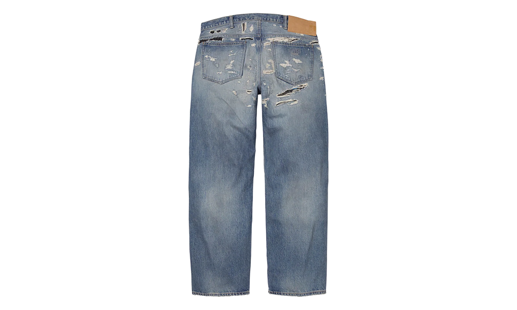MM6 Maison Margiela Distressed Loose Fit Selvedge Jean "SS26 - Blue" SU27182