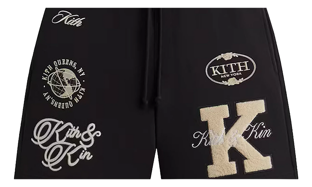 Emery Logo Patchwork Shorts WMNS "Black" KITH99