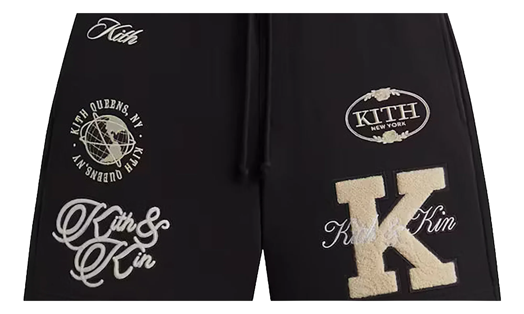 Emery Logo Patchwork Shorts WMNS "Black" KITH99