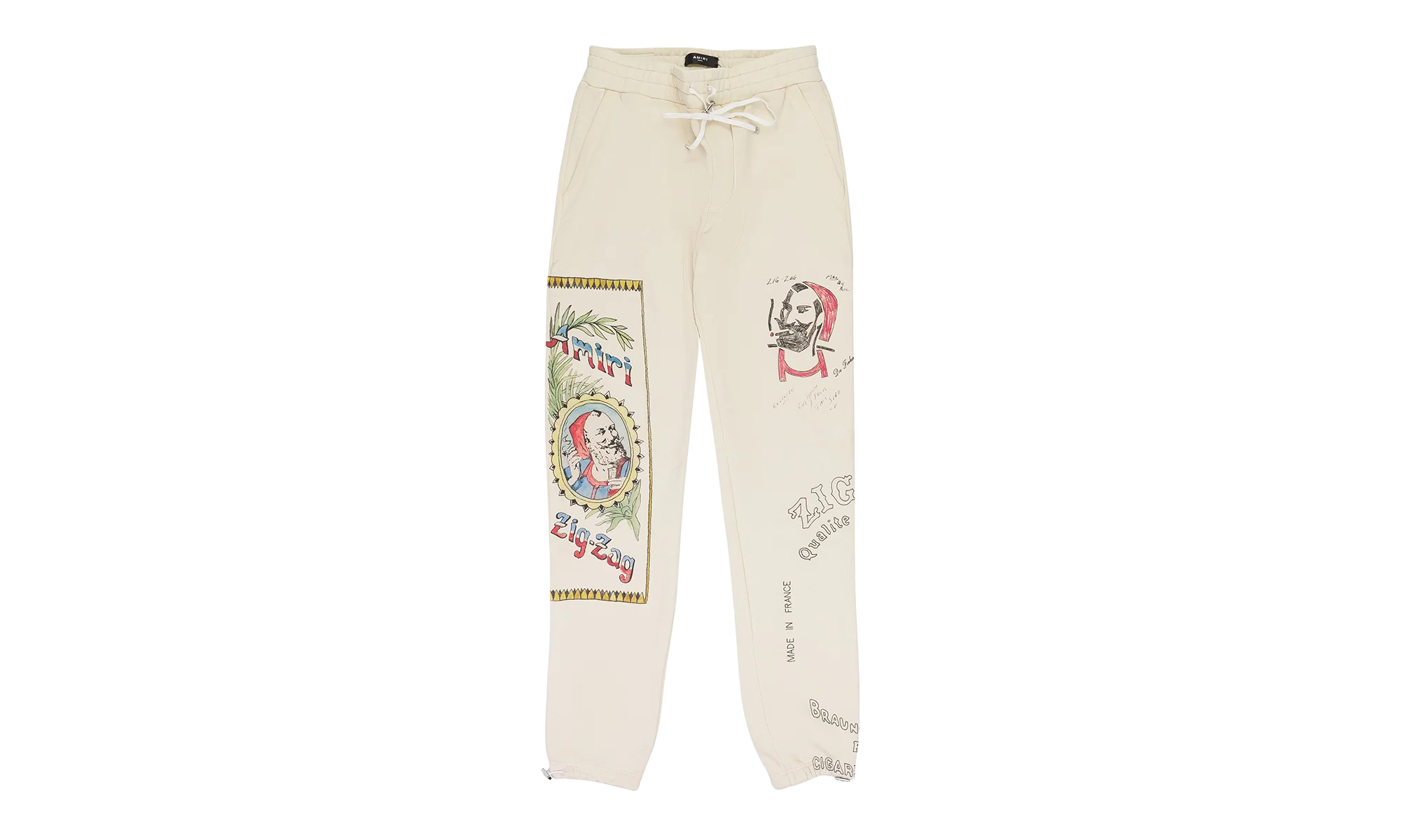 Zig Zag Sketch Sweatpants "Almond" SS22MJG029_Almond