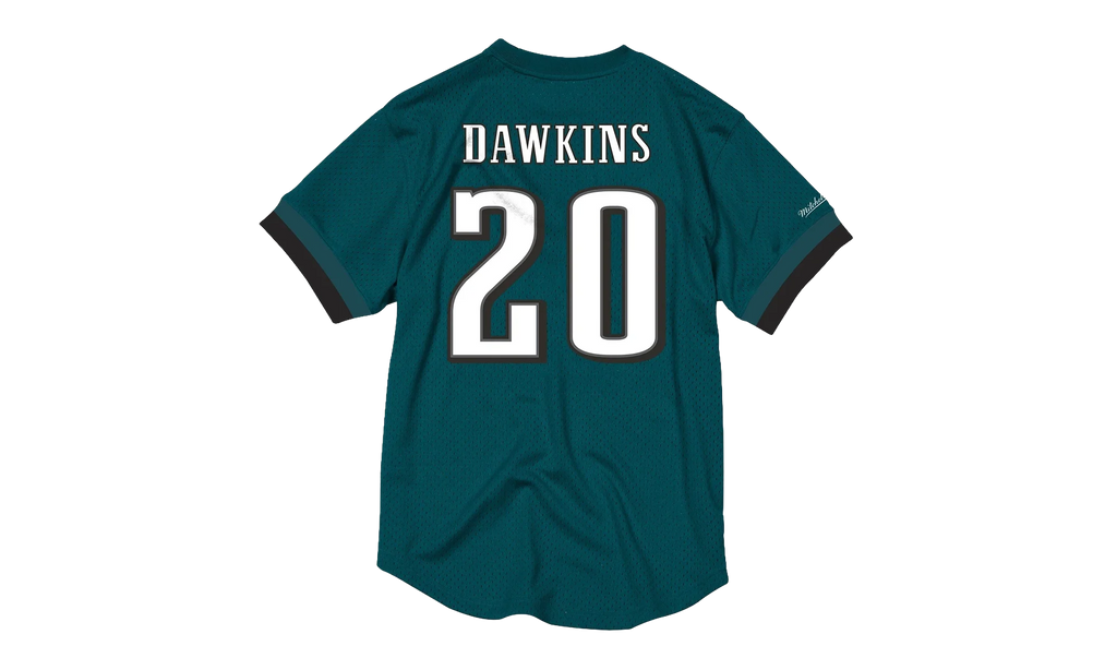 NFL Name & Number Mesh Brian Dawkins Crew Neck Shirt "2003 Philadelphia Eagles - Dark Teal" NNMPMG18061 PEADKTL03BDA