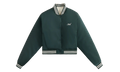 Landry II Cropped Satin Bomber Jacket WMNS "Dark Green" KITH120