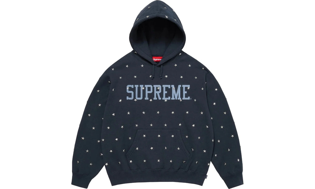 Stars Studded Hooded Sweatshirt "FW25 - Navy" SU26907