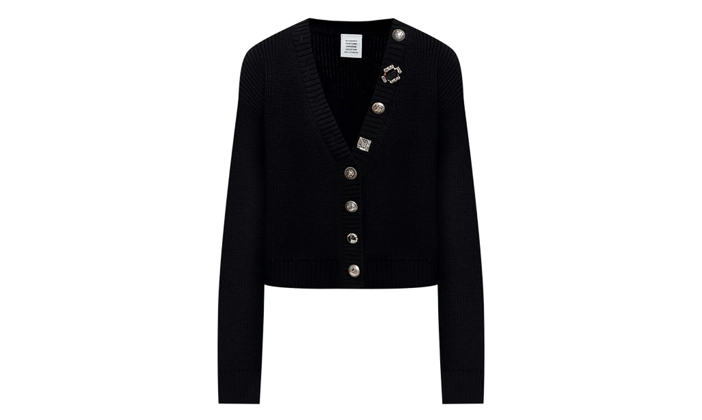 Fancy Button Mini Cardigan WMNS "Black" WH76KN220B BLAC