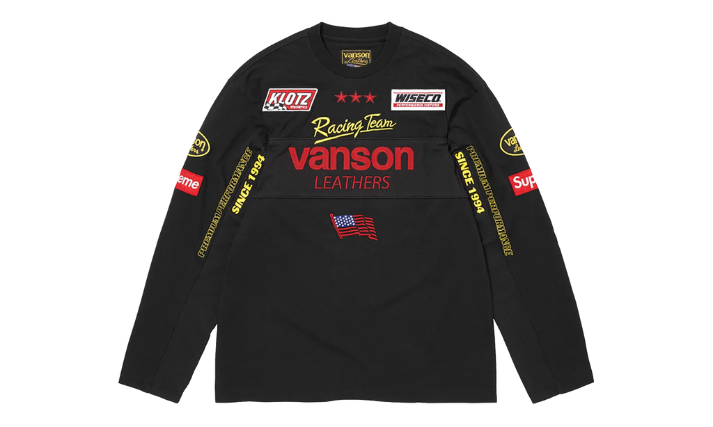 Vanson Leathers® L/S Top "SS26 - Black" SU27022