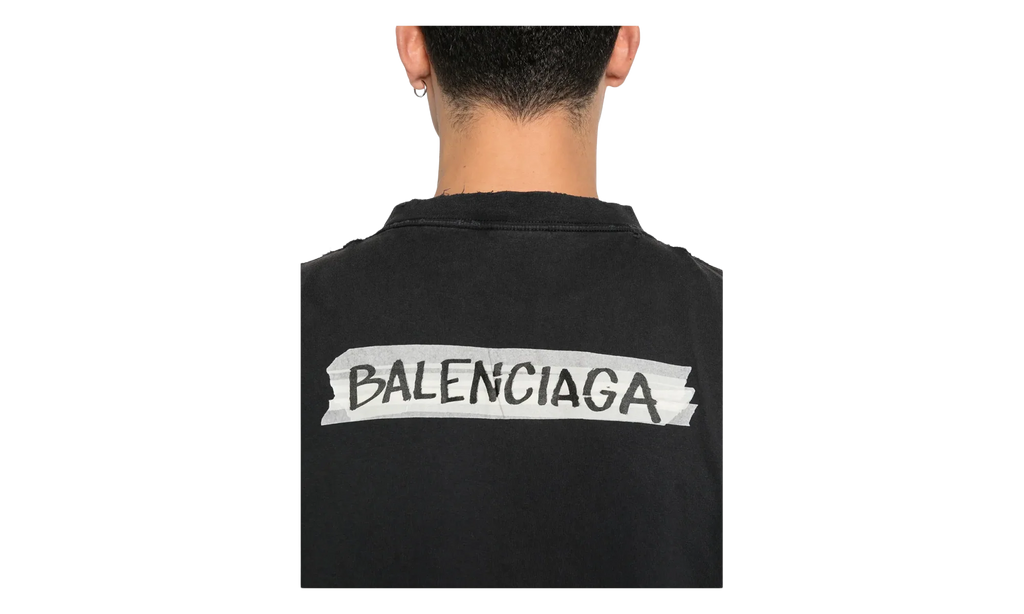 Masking Tape Medium Fit T-shirt "Faded Black" 764235 TTVL6 1041