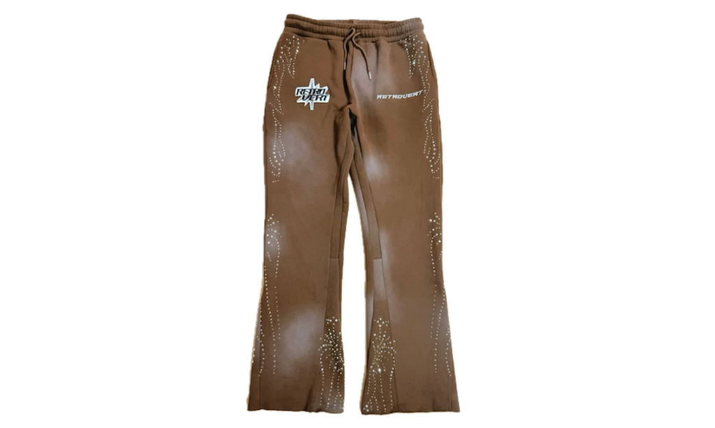 Rhinestone Sweatpants "Brown" RET027