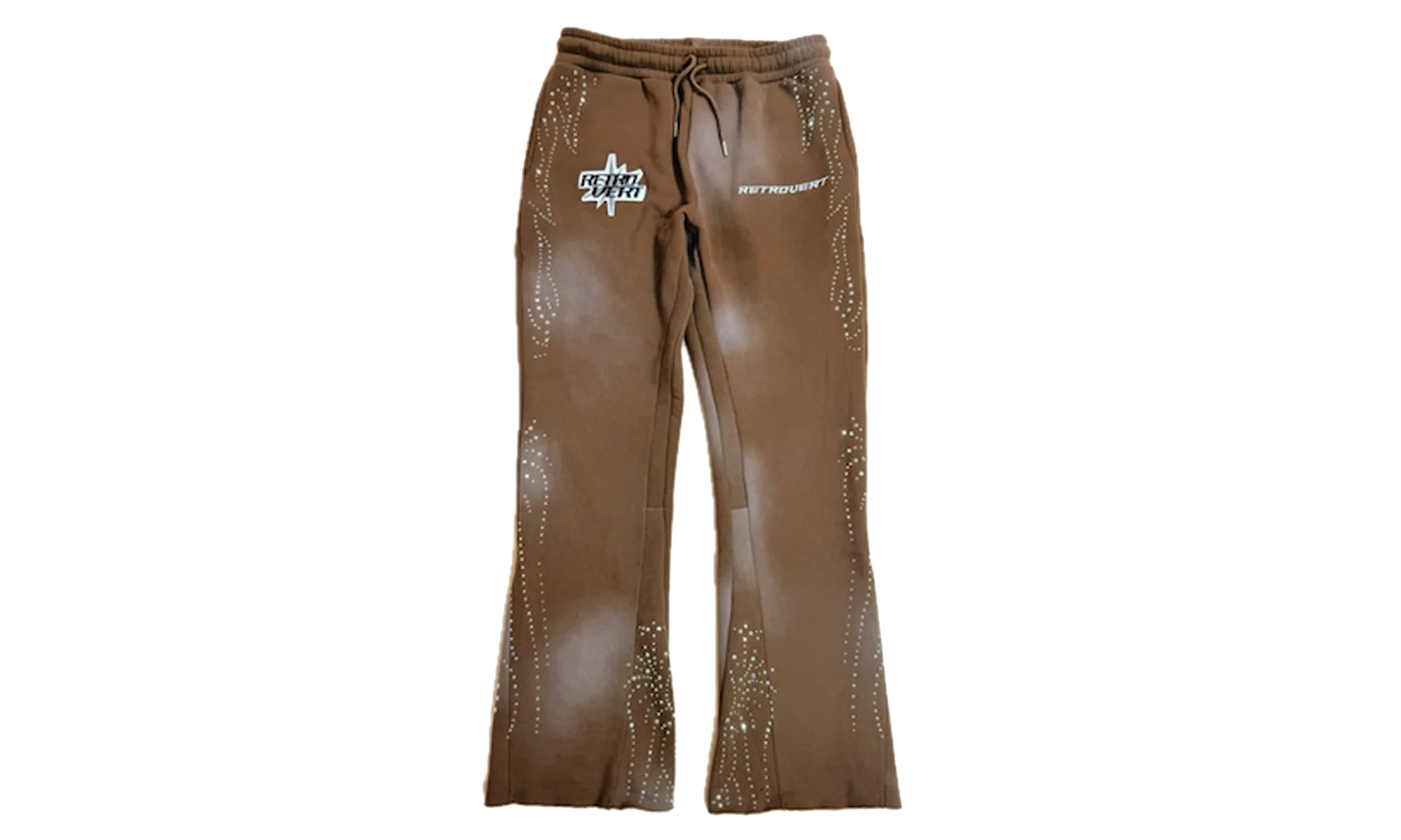 Rhinestone Sweatpants "Brown" RET027
