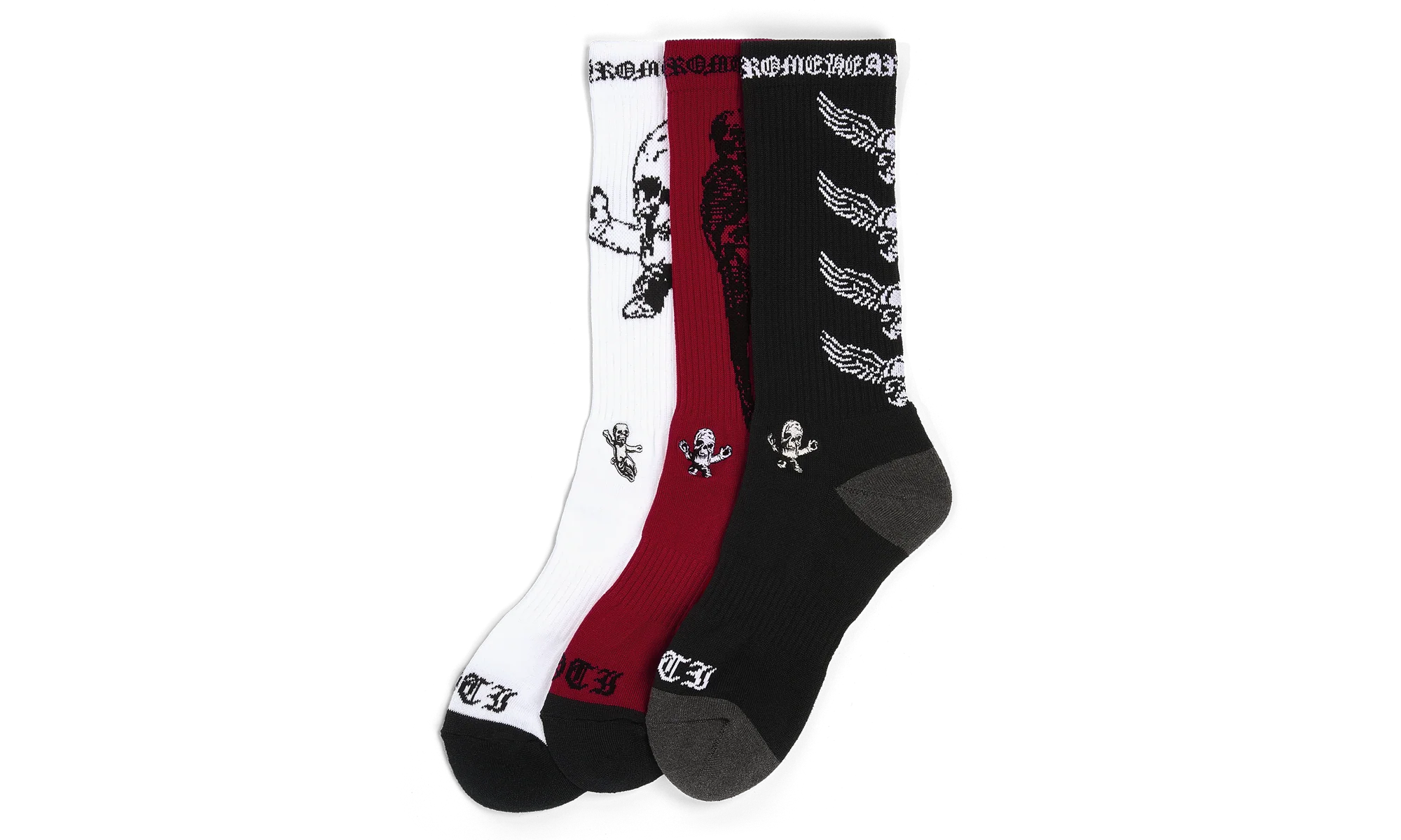 FOTI SOCKS "Multi - Black, White, Red" CHRM0796