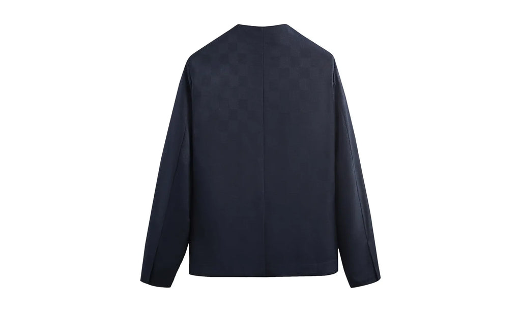Shadow Check Collarless Jacket "Nocturnal" KHM010311 413