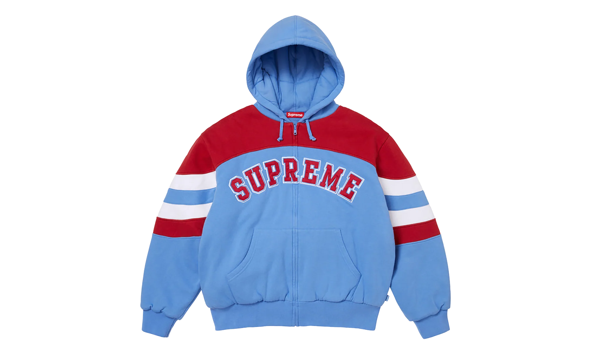 Filled Zip Up Hooded Sweatshirt "SS26 - Light Blue" SU27076