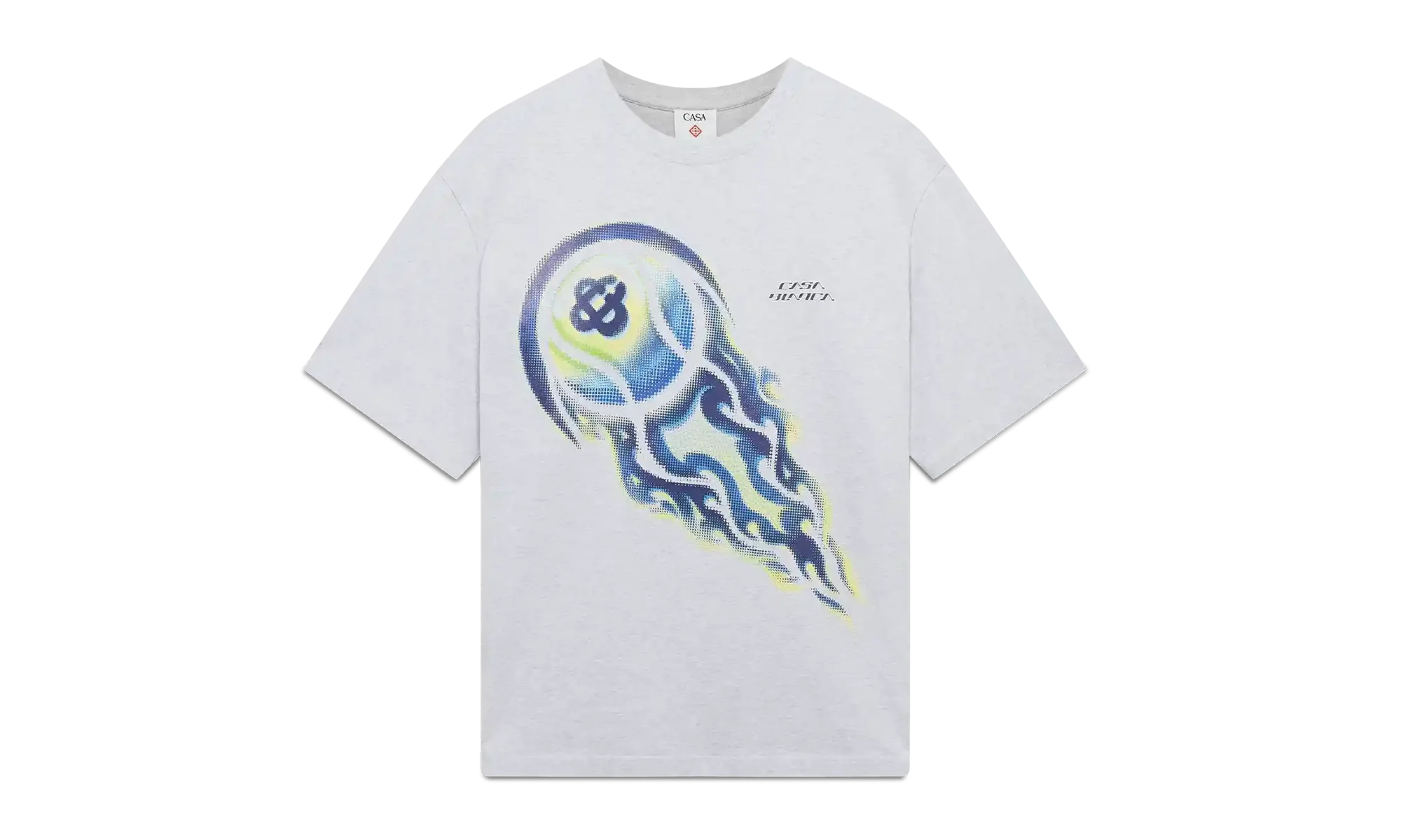 Flaming Tennis Ball Oversized Short Sleeve T‑Shirt "Grey" M P26 JTS 044 02