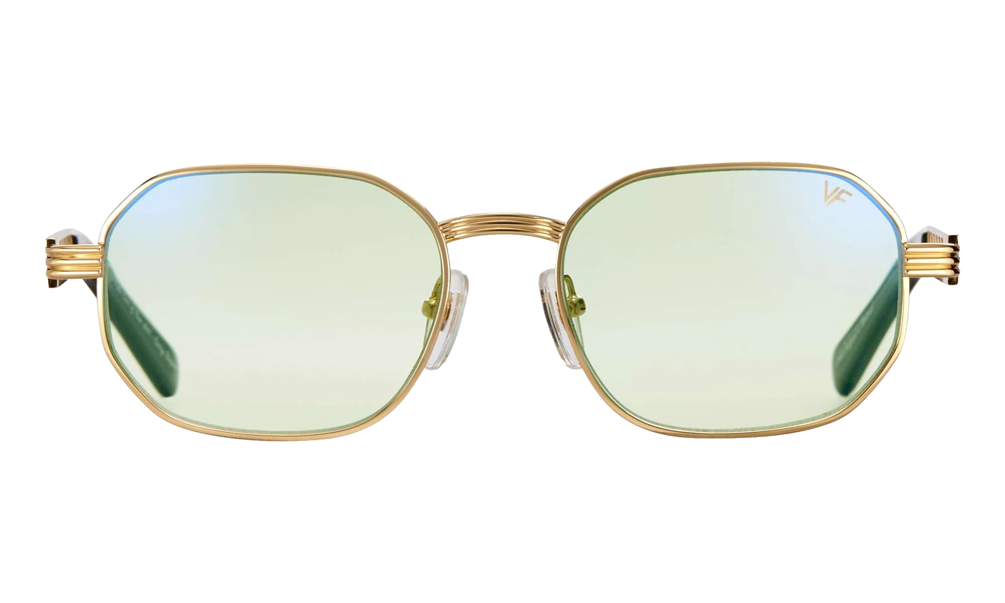 Hustler Jacques Cartier Edition 24KT "Yellow Gold / Powder Green Flash Blue" JCHU2 0004 11C1