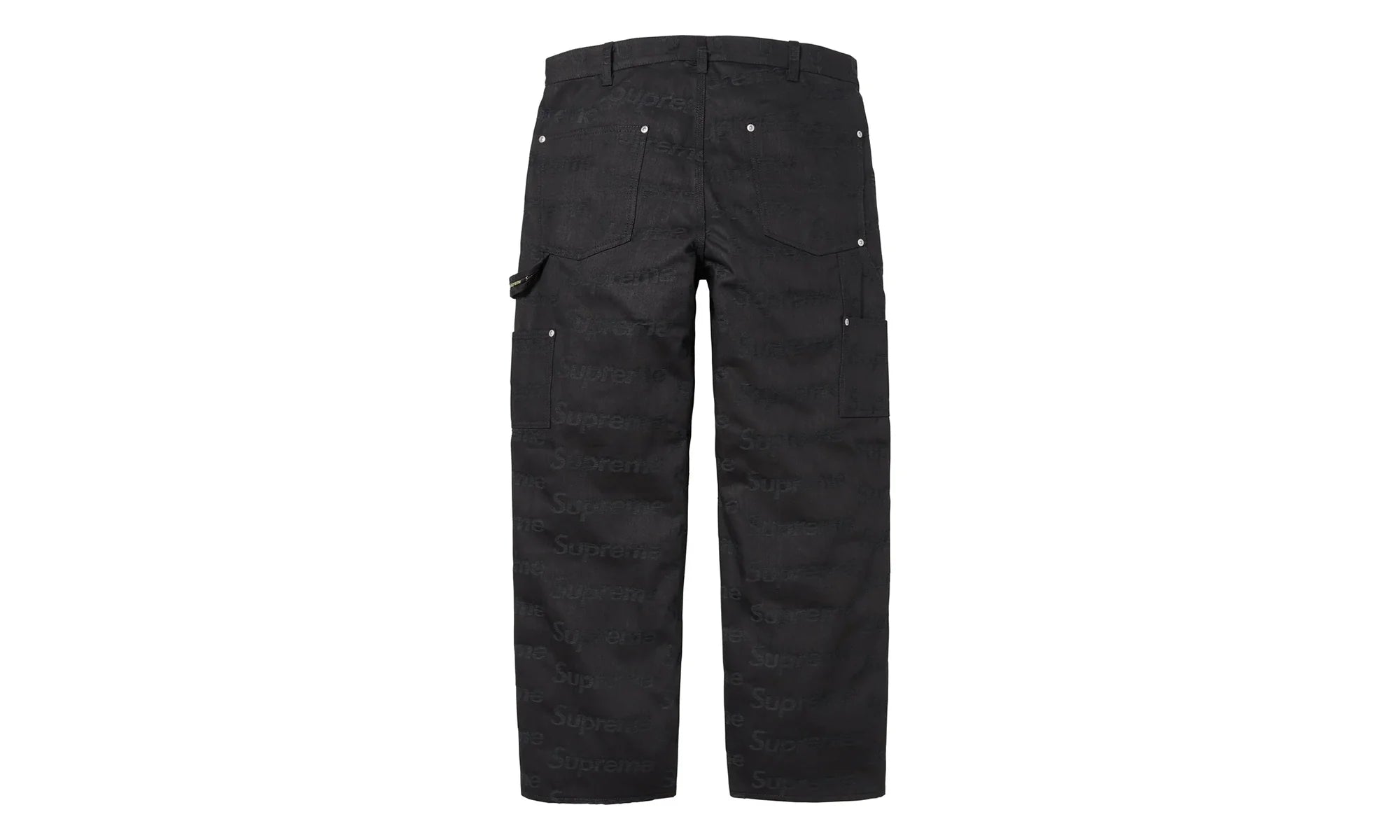 Jacquard Logos Double Knee Denim Painter Jeans "FW25 - Black" SU26911