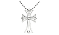 Silicone Cross Necklace "Clear" CHRM1043