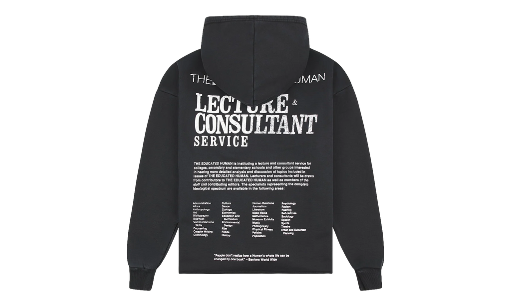 Educated Human Hoodie "Black" BAR34