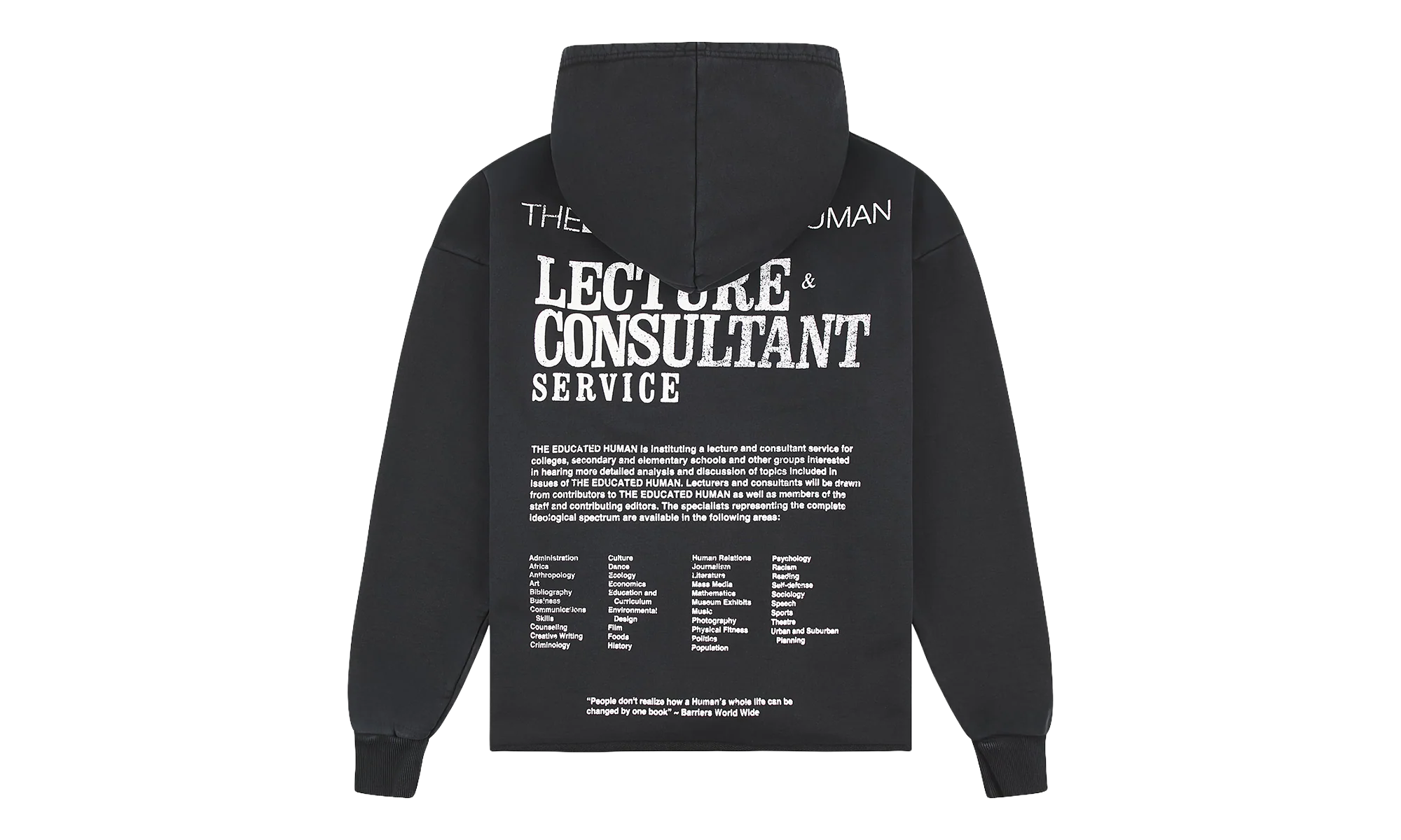 Educated Human Hoodie "Black" BAR34