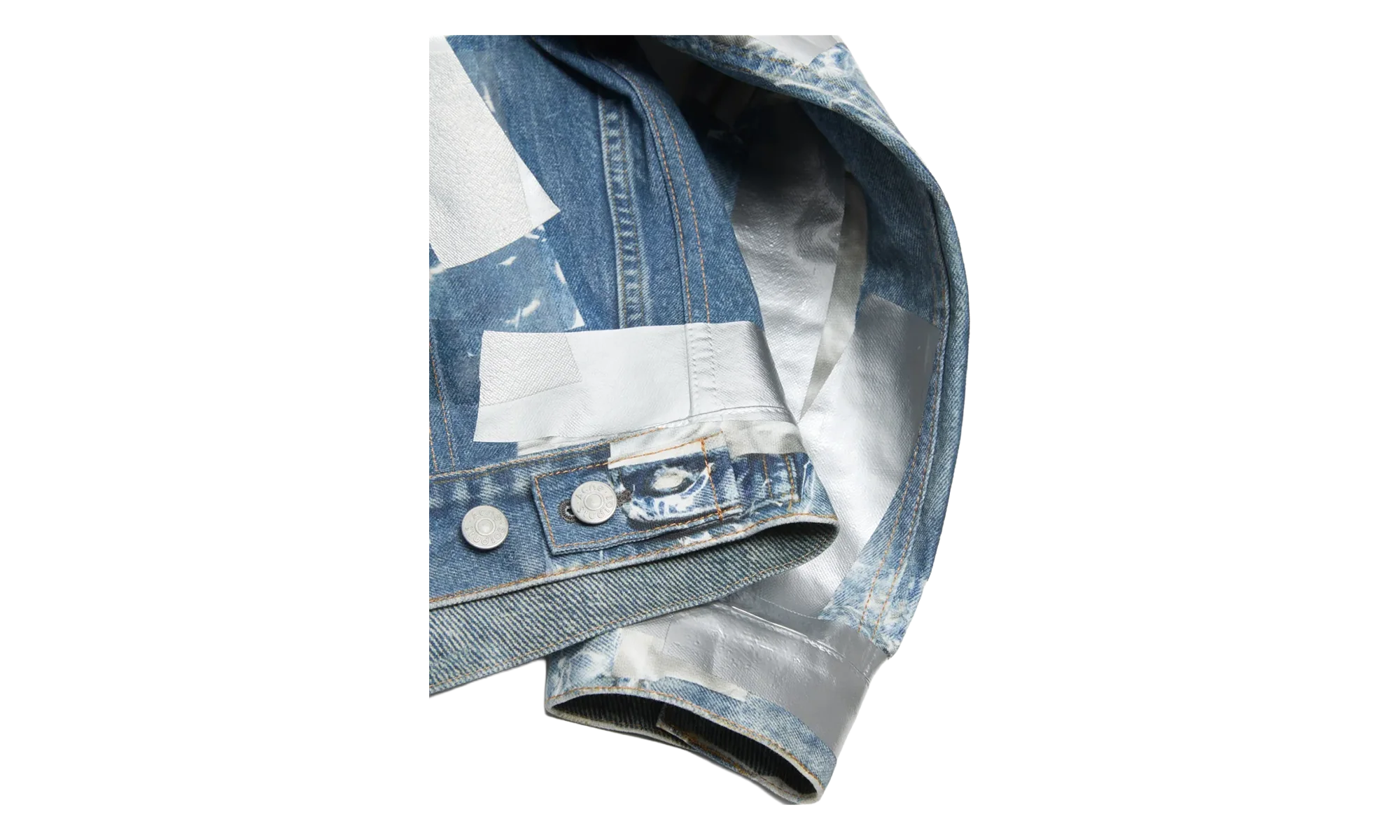 Printed Tape Denim Jacket "Blue" B90886AUZ