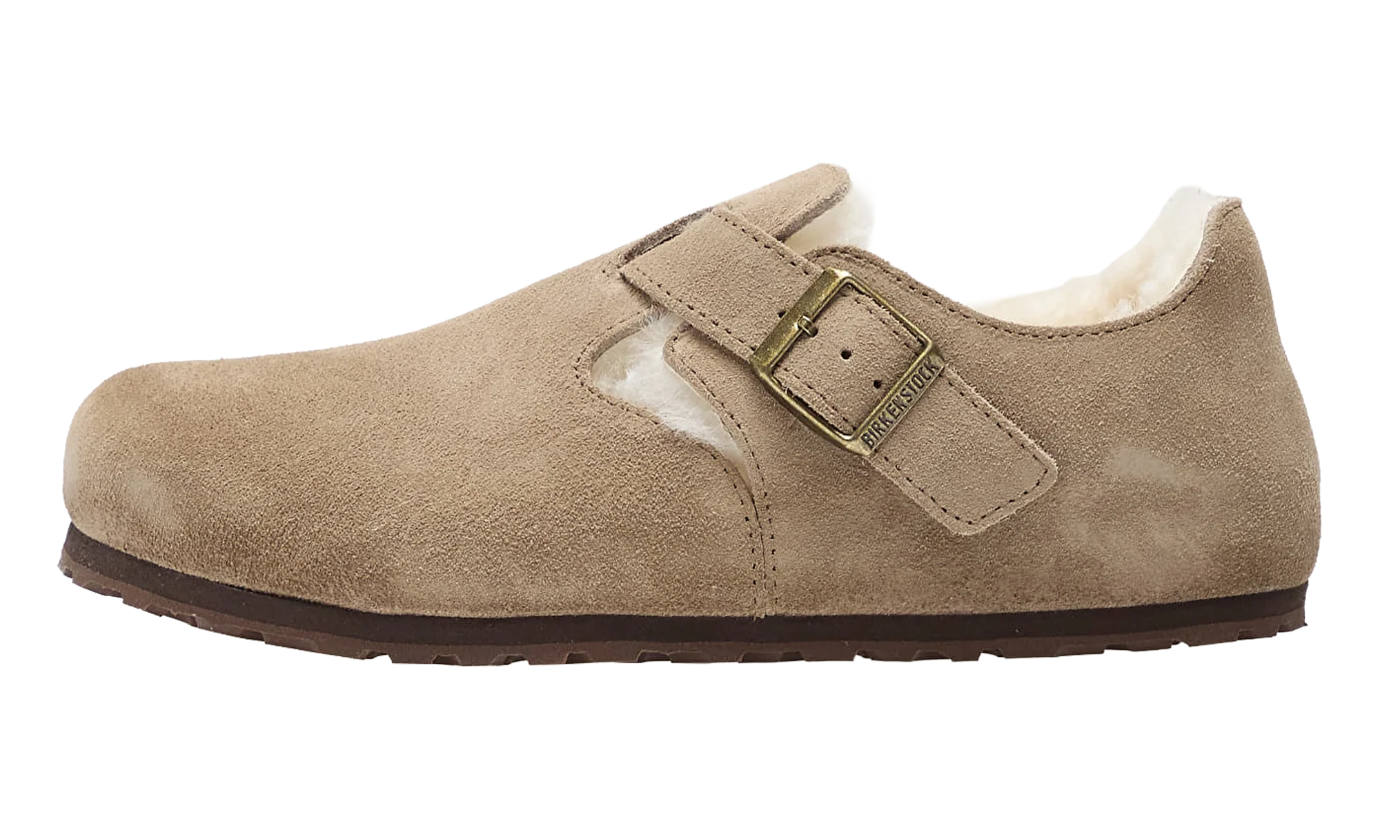 London Shearling Suede Leather "Taupe - Narrow Fit" 1028470
