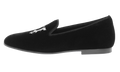 Embroidered Velvet Loafers "Black" PMIG003F23FAB0011000