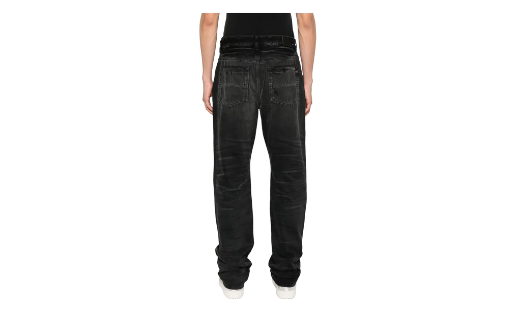 Leather Straight MX1 Jean "Vintage Black" AMDNGH1086 097