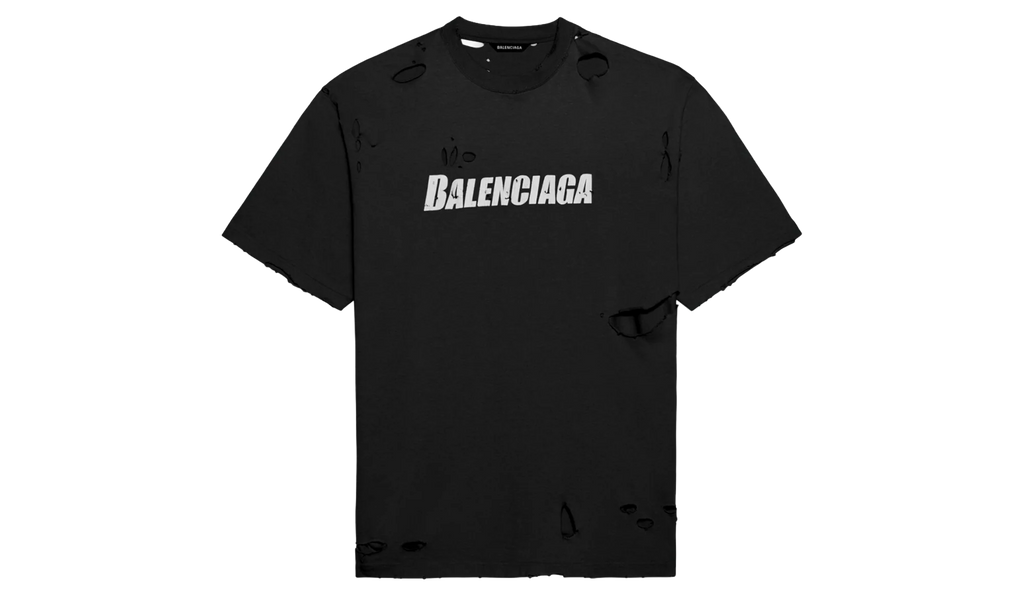 Destroyed Caps Logo Short Sleeve Tee "Black" 651795TKVB81070