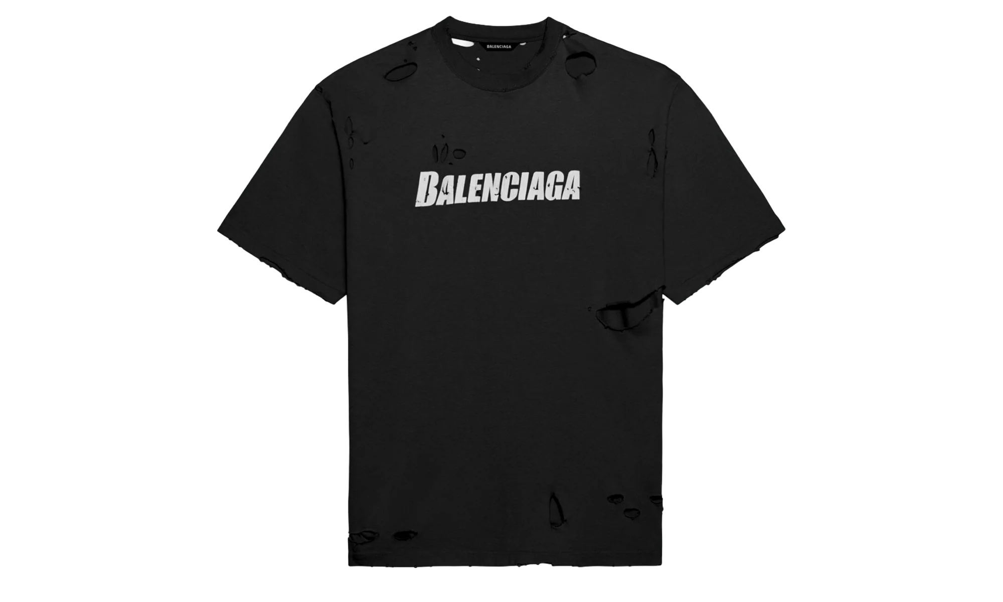 Destroyed Caps Logo Short Sleeve Tee "Black" 651795TKVB81070