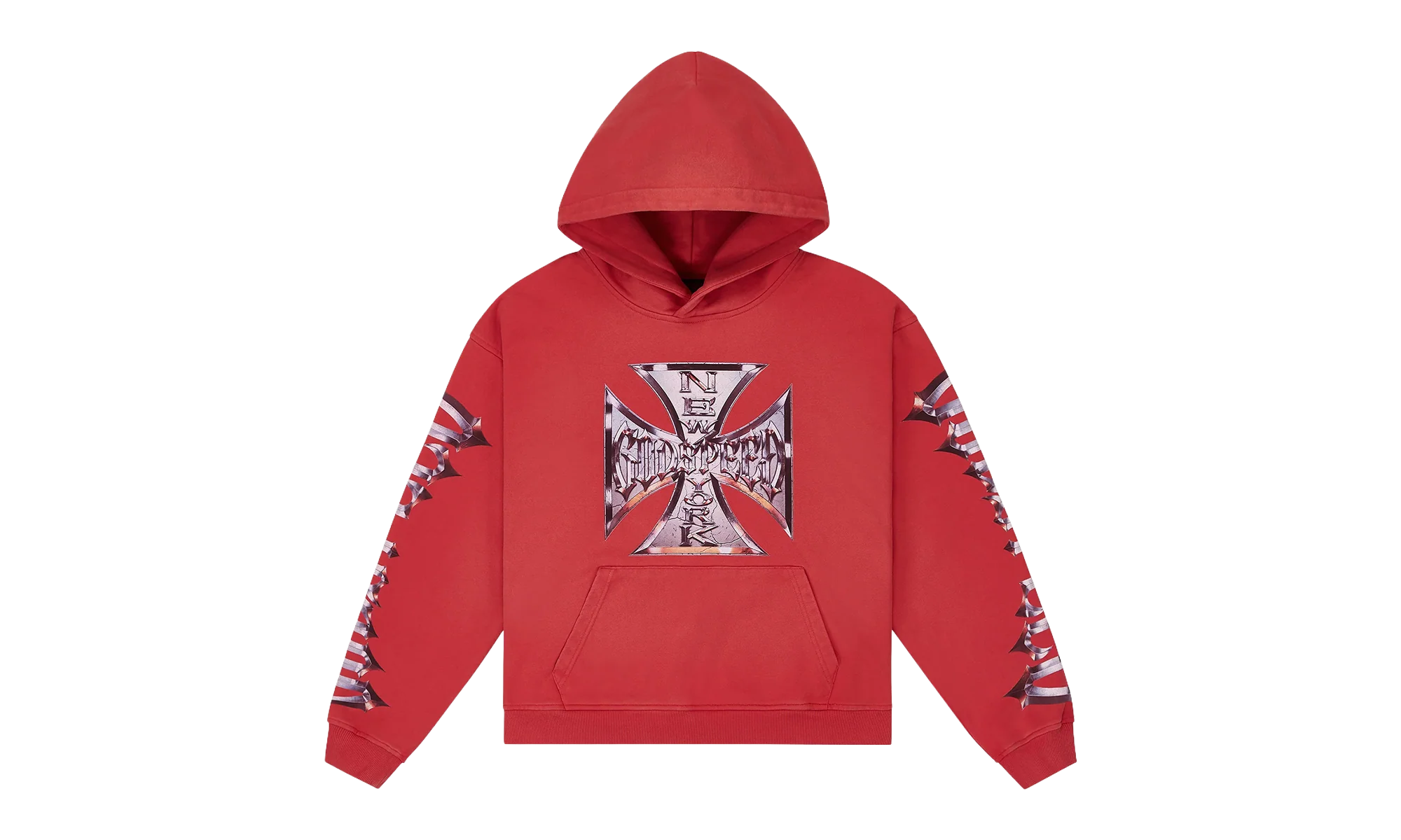 Chrome Motto Hoodie "Red Wash" 9GQZJVR0