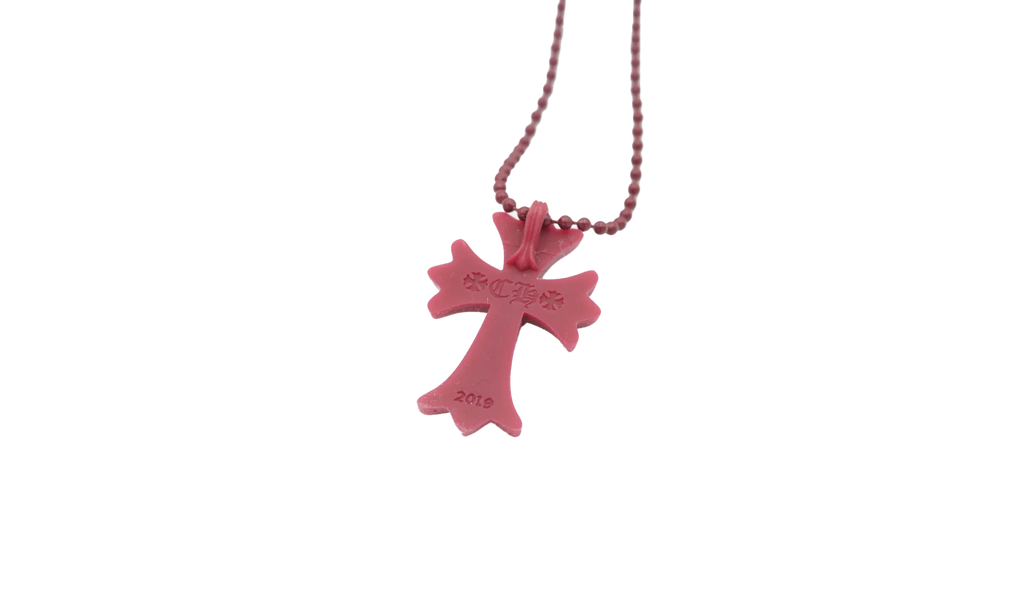 Silicrone Cross Necklace "Red Wine" CHRM0656
