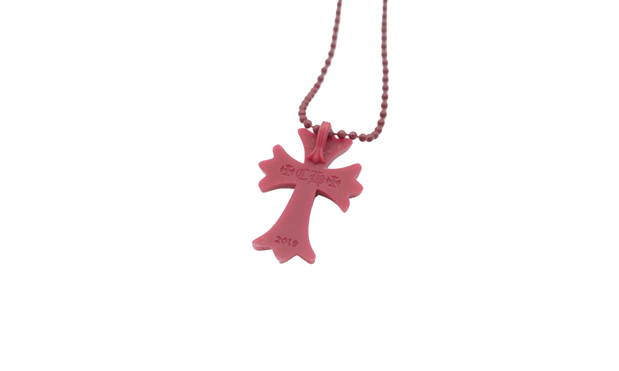 Silicrone Cross Necklace "Red Wine" CHRM0656