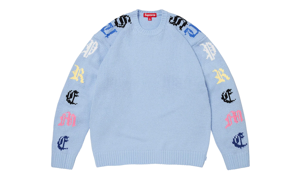 Old English Sleeves Sweater "SS26 - Light Blue" SU27138