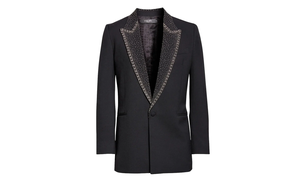 Beaded Tuxedo Jacket "Black" MJR003 001