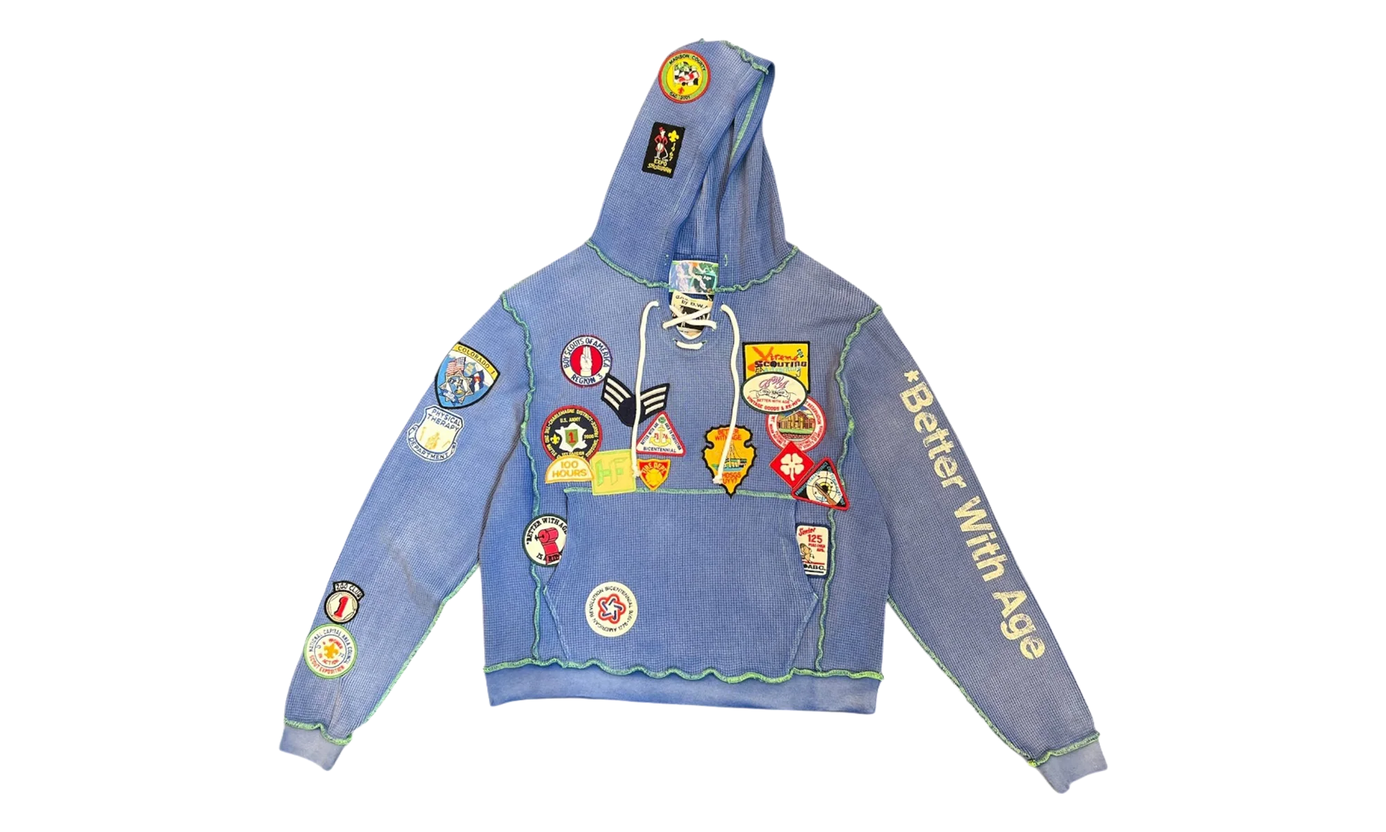 Gentlemen's Waffle Hoodie "Blue" BWA84