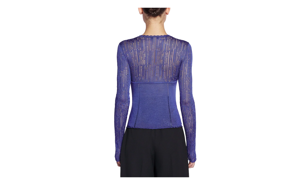 LONG-SLEEVE KNIT CARDIGAN "BLUE" RW CA0001 K034 E24 224