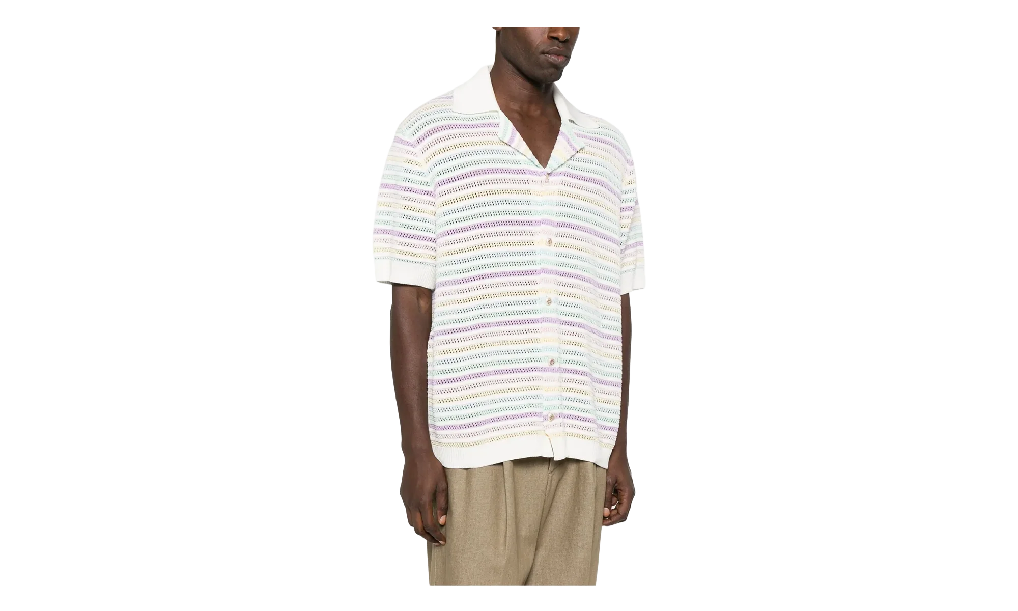 Flower Crochet Polo "Multicolor" M AW25 KW 1097 01 MULT