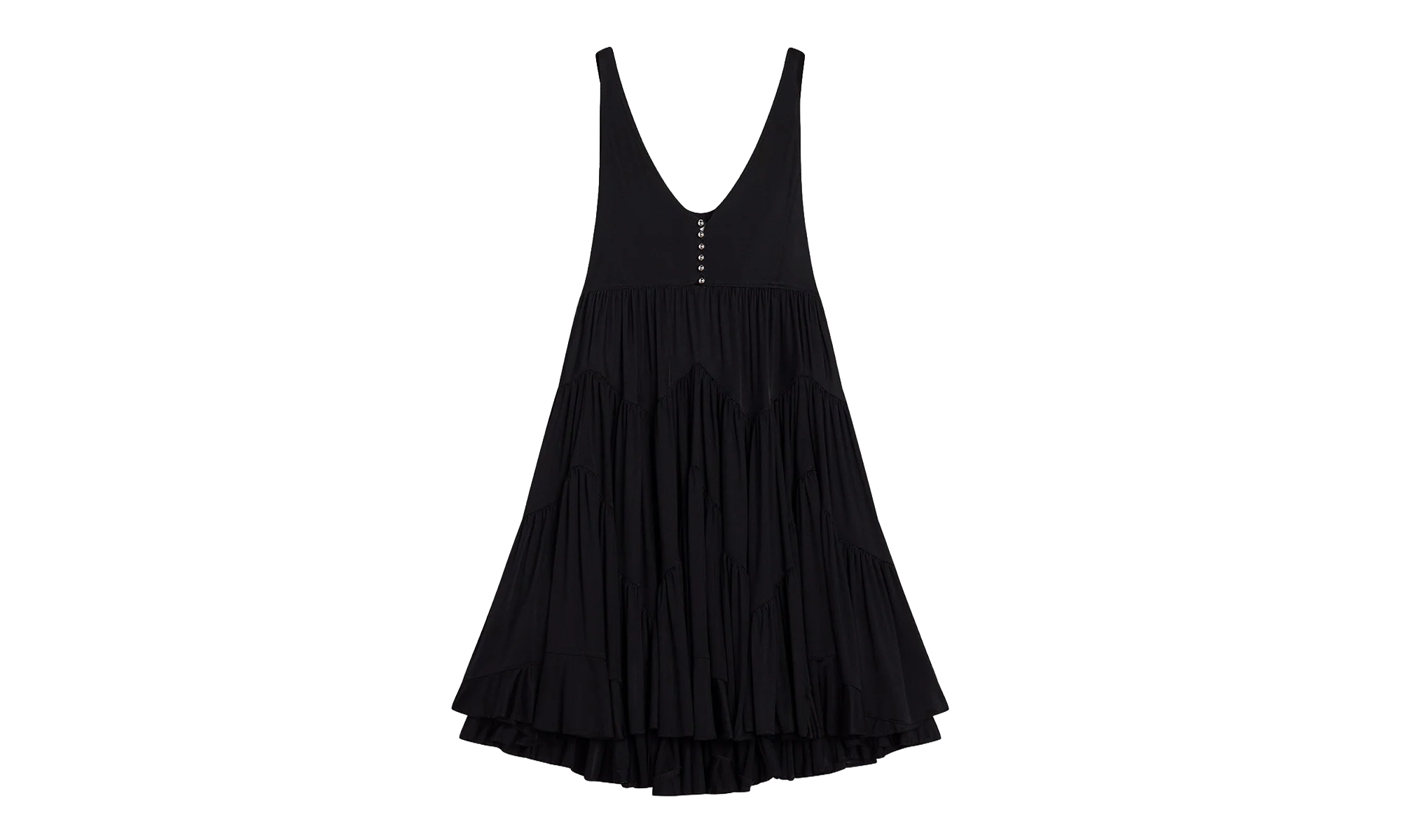 SLEEVELESS GATHERED SHORT DRESS "Black" RW DR0009 4893 P24 10