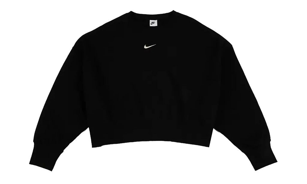 NSW Phoenix Fleece Oversized Crew Sweatshirt WMNS "Black / Sail" DQ5761 010