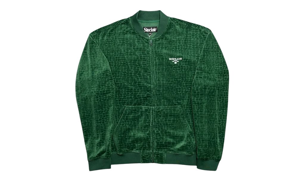 Croc Jacquard Velour Track Jacket "Green" SMT223 GRN