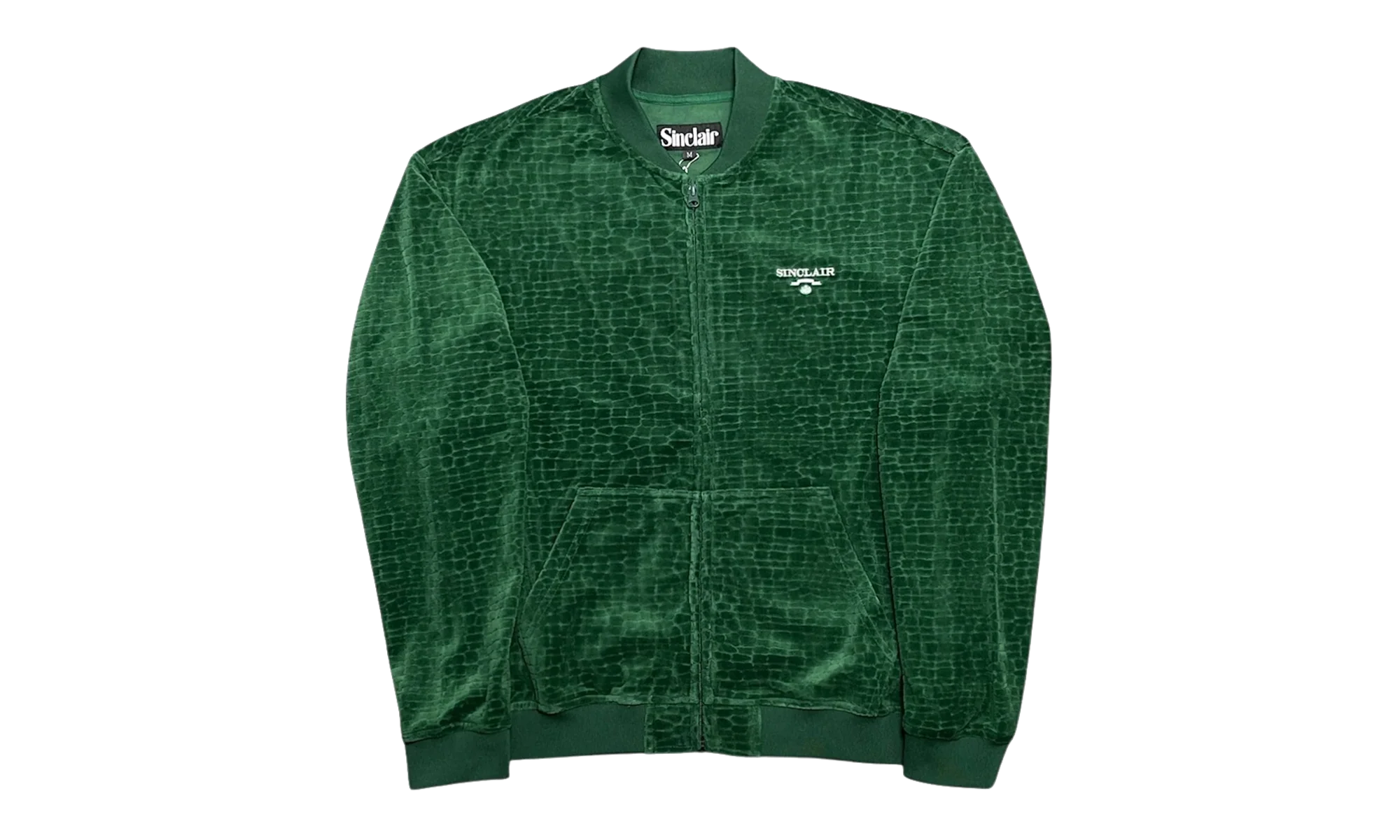 Croc Jacquard Velour Track Jacket "Green" SMT223 GRN