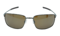 Square Wire Polarized Sunglasses "Gunmetal / Tungsten Iridium" OO4075 06
