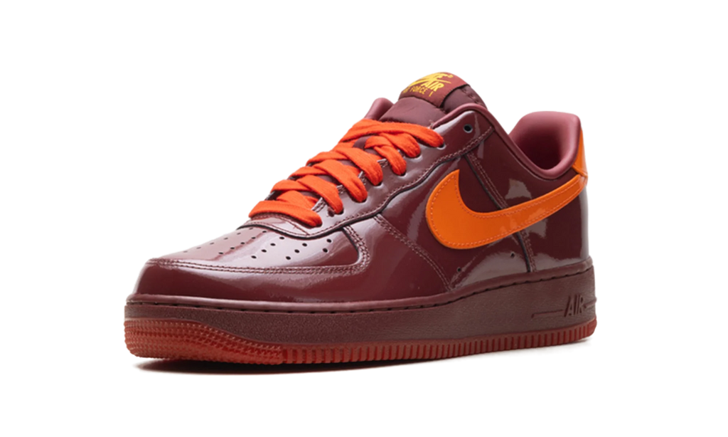 Air Force 1 Low "Patent Leather Dark Team Red Safety Orange" IO4489 601
