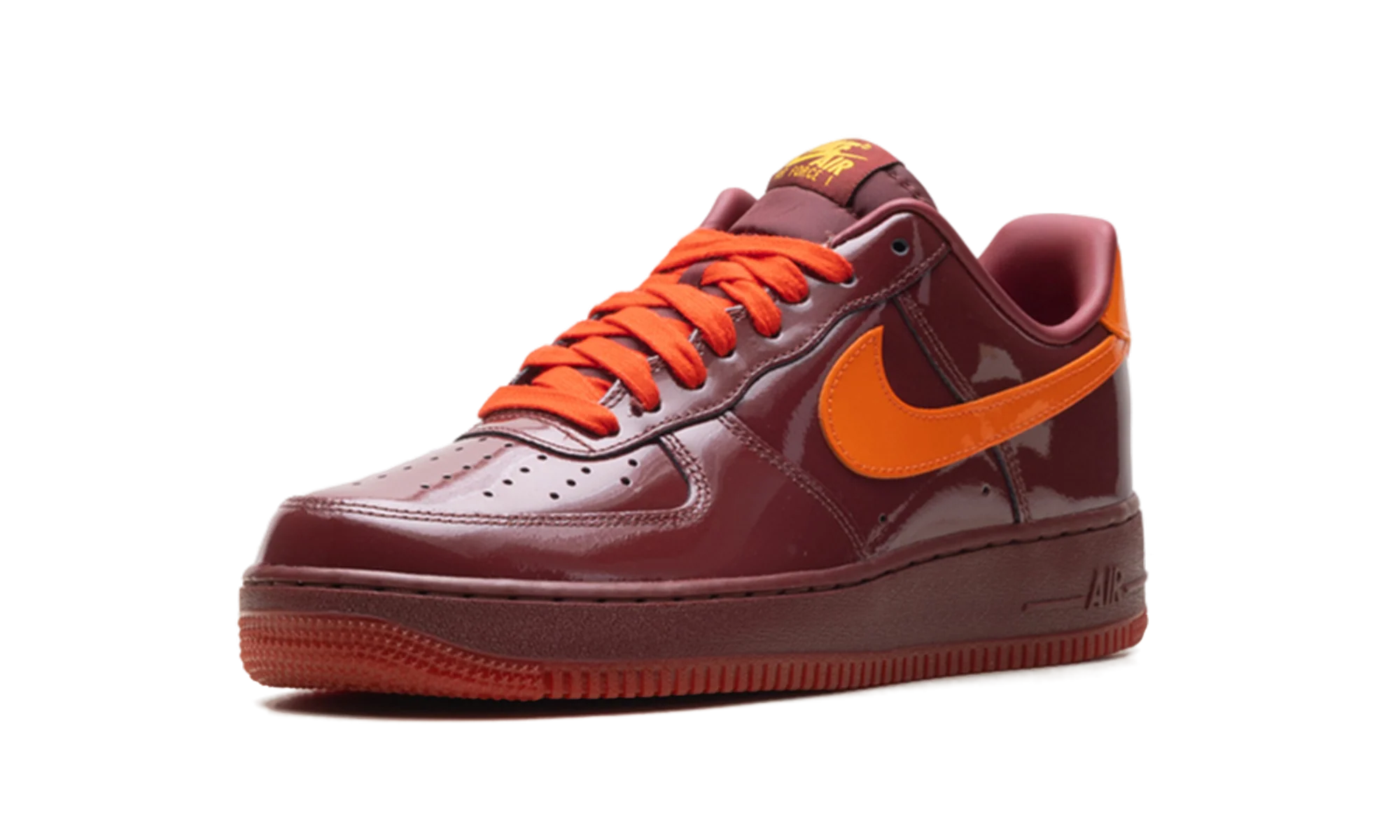 Air Force 1 Low "Patent Leather Dark Team Red Safety Orange" IO4489 601