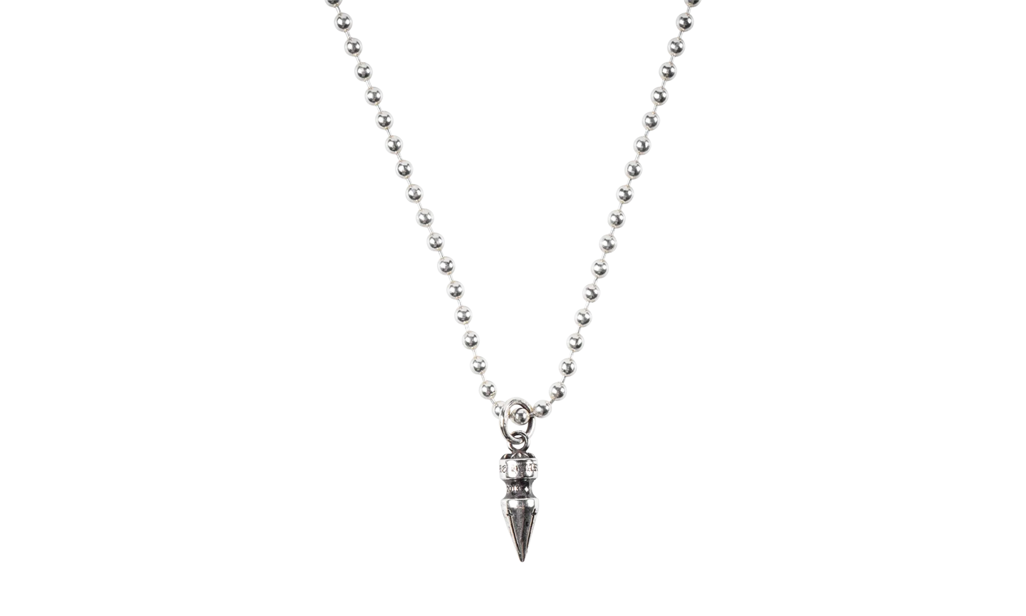 Rivet Bullet Pendant 925 Necklace "Sterling Silver" CHRM0903